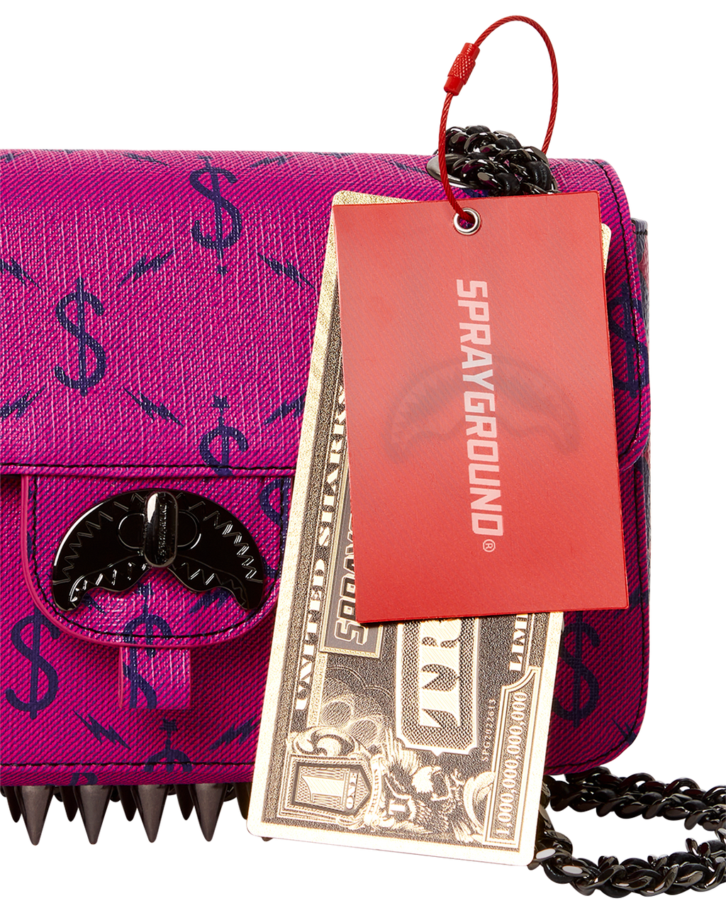 $NAPDRAGON GOLD CHAIN SHARK HANDBAG