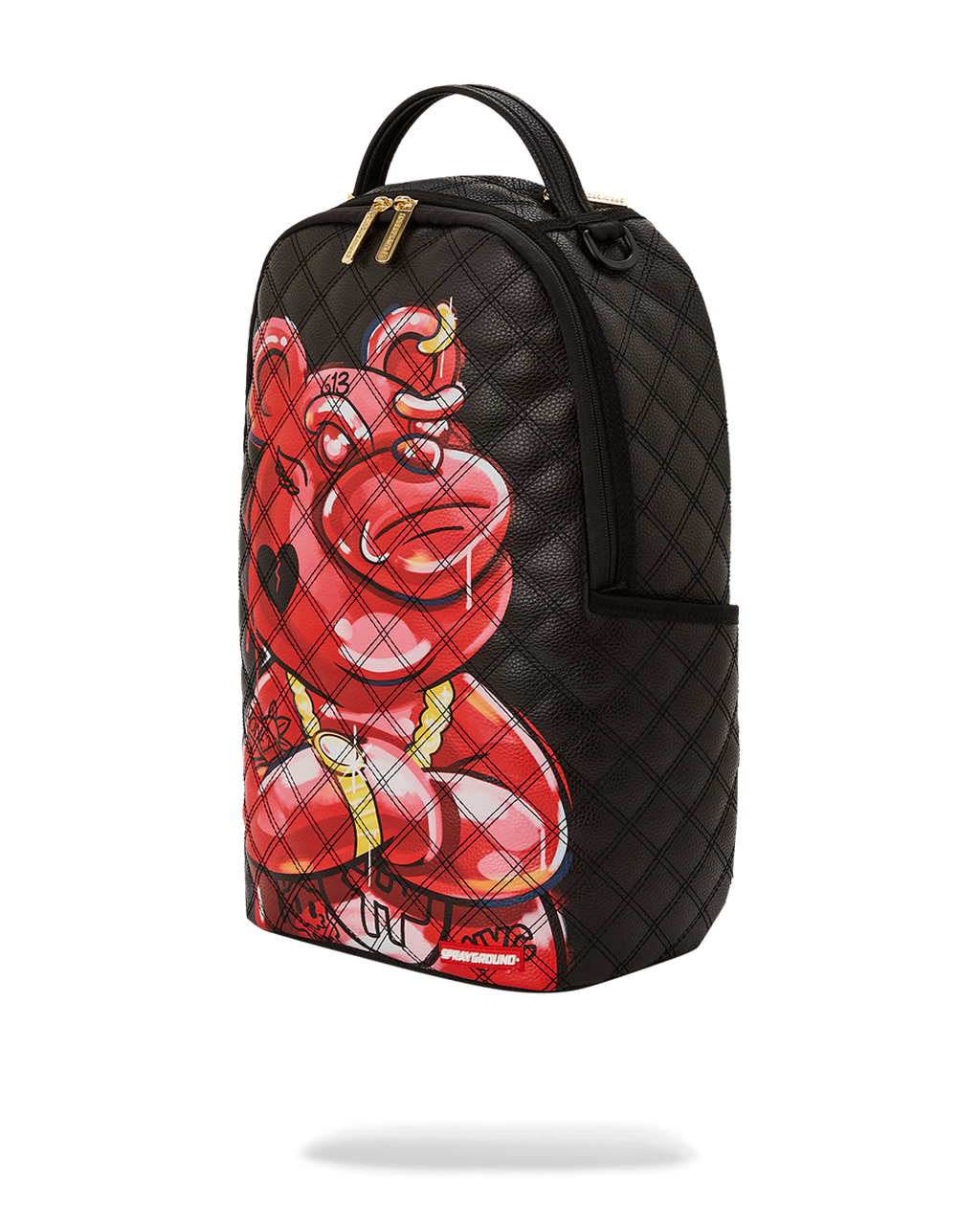 QUILT HAND PAINTED DIABLO BEAR BACKPACK (DLXV)
