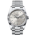 Rolex Day-Date 128236 Platinum Silver Index President