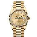 Rolex Day-Date 128238 Champagne Baguette Diamond