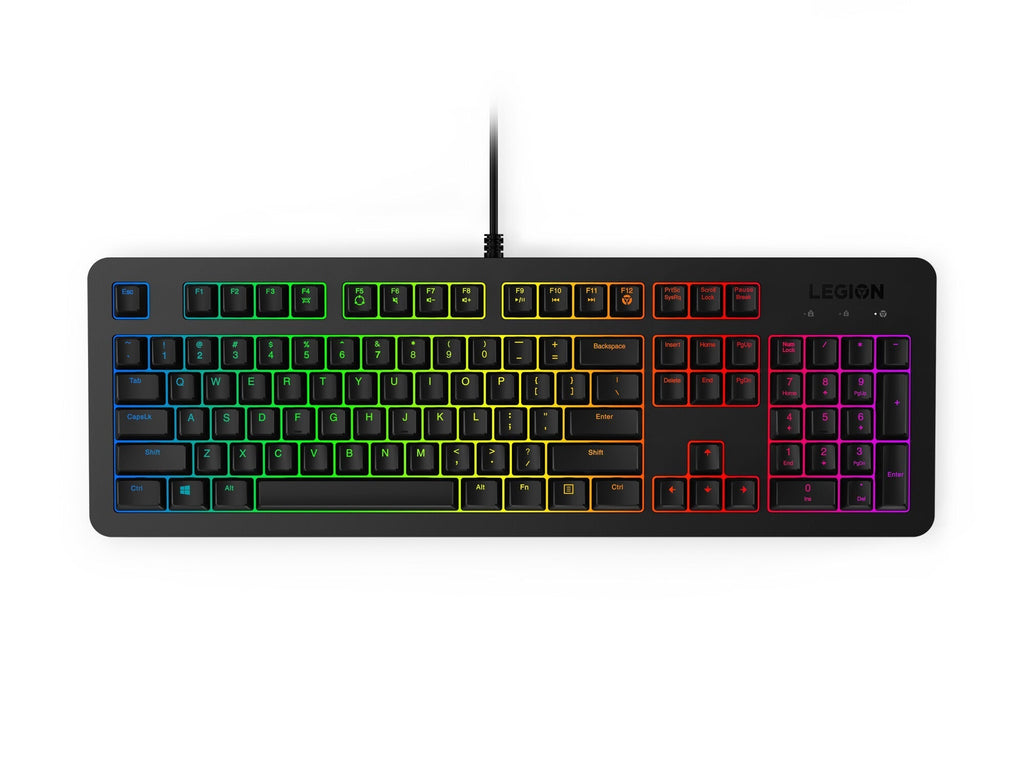 Lenovo Legion K300 RGB - USB Wired RGB Membrane Gaming Keyboard in Black (QWERTY UK)