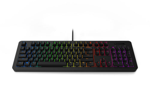 Lenovo Legion K300 RGB - USB Wired RGB Membrane Gaming Keyboard in Black (QWERTY UK)