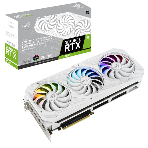 ASUS ROG STRIX V2 "White Edition" OC - NVIDIA 8 GB GDDR6 GeForce RTX 3070 graphics card