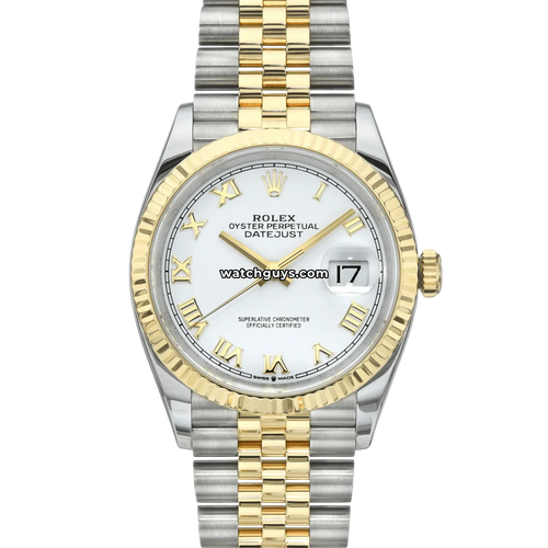 Rolex Datejust 126233 White Roman Two Tone