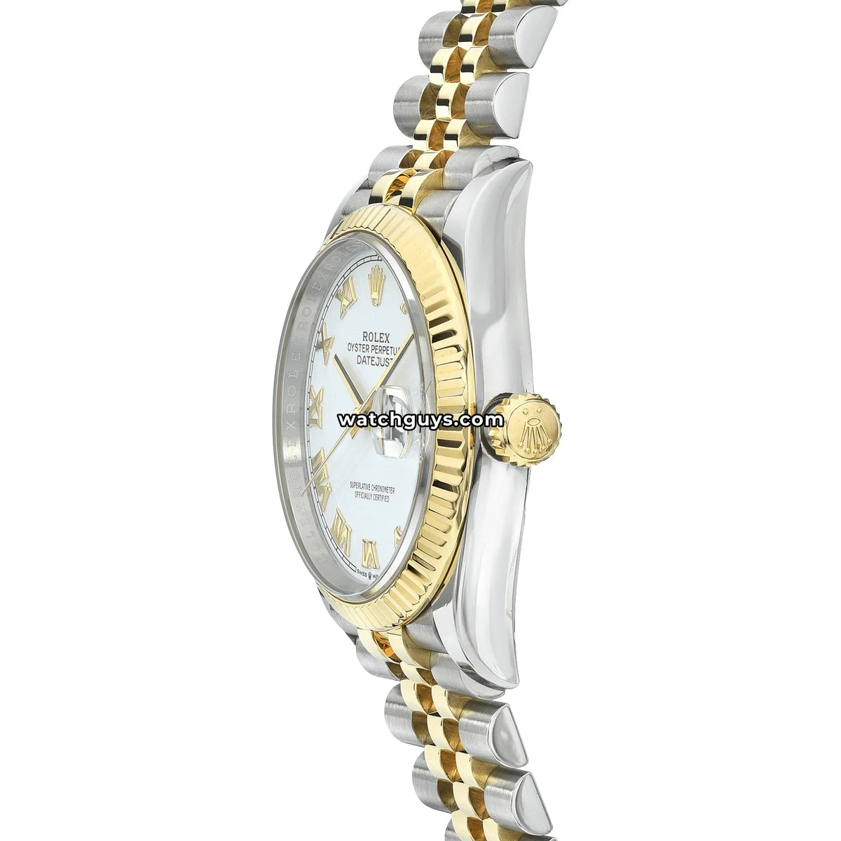 Rolex Datejust 126233 White Roman Two Tone