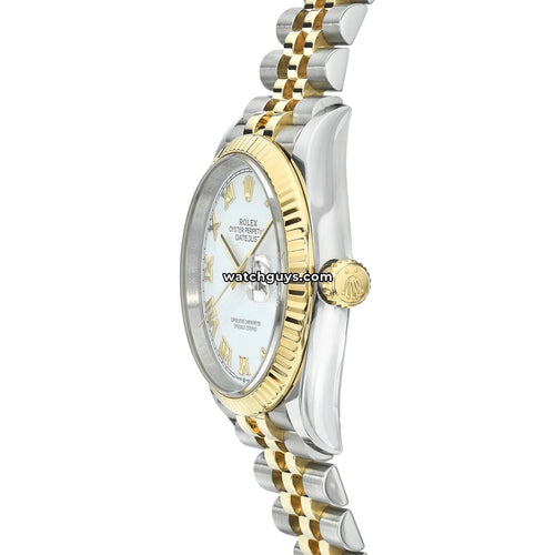 Rolex Datejust 126233 White Roman Two Tone